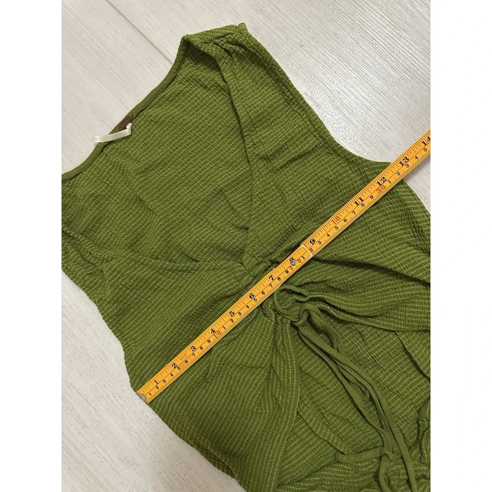 Free People Laila Mini Dress Sz XS in‎ Calla Green Cut Out Beach Sexy Vacation
